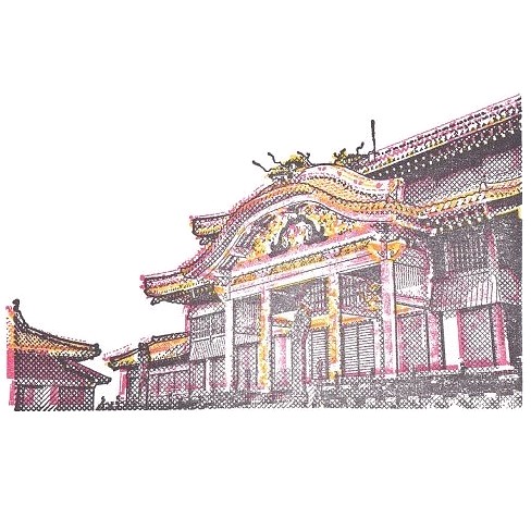 Shurijo Castle Overlay Stamp